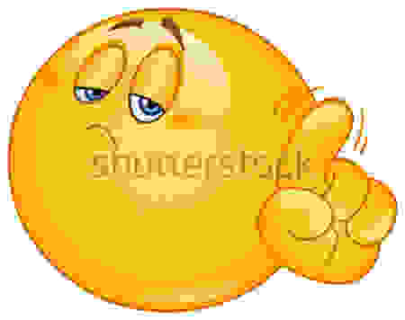 Emoticon Saying No With His