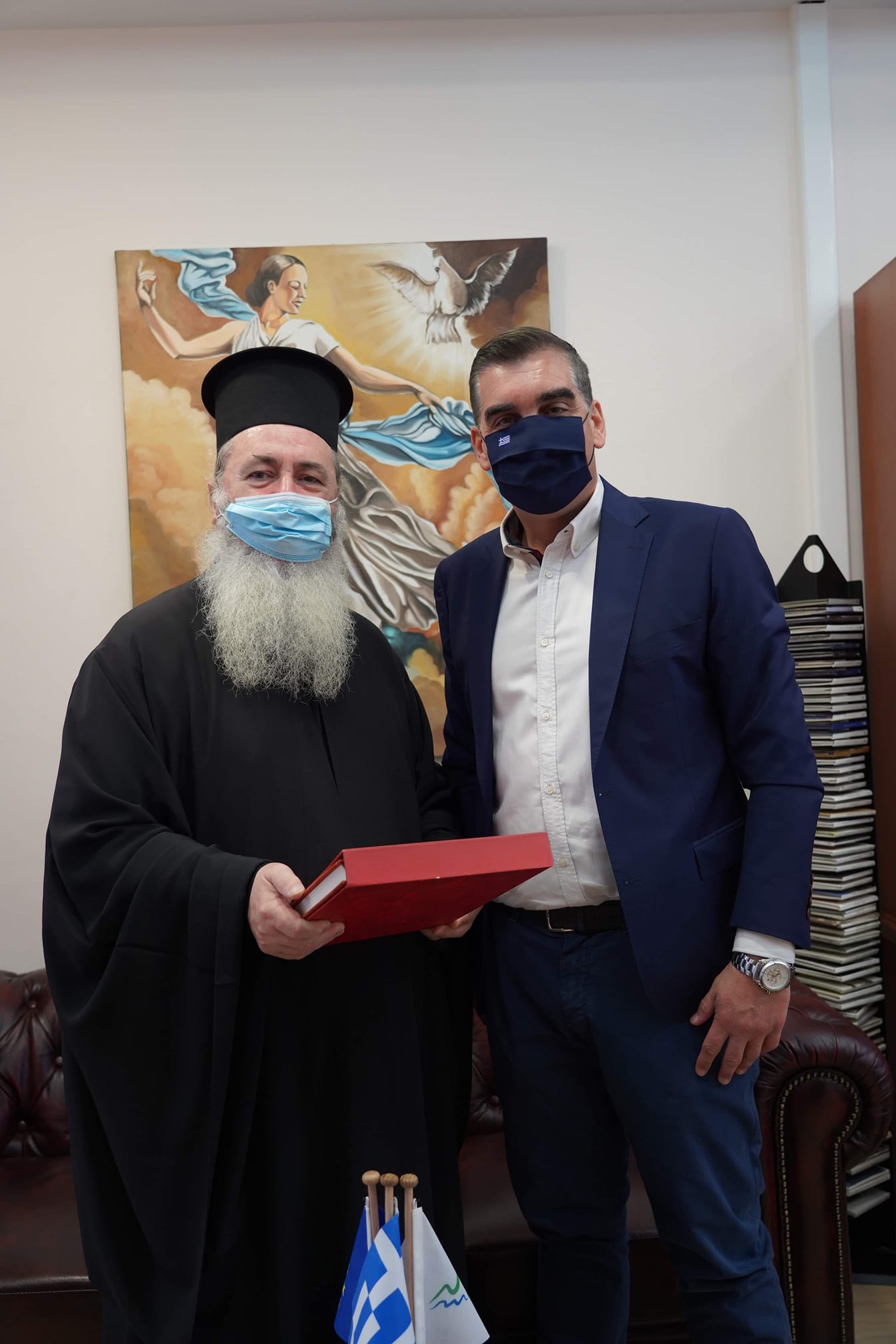 Συνάντηση Κωνσταντάτου  Μητροπολίτη Δημητρίου στην Αργυρούπολη [εικόνα]