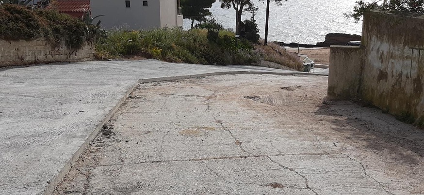 Ολοκληρώνεται τις προσεχείς μέρες η αποκατάσταση του δρόμου στην παραλία των Λεπέδων [εικόνες]