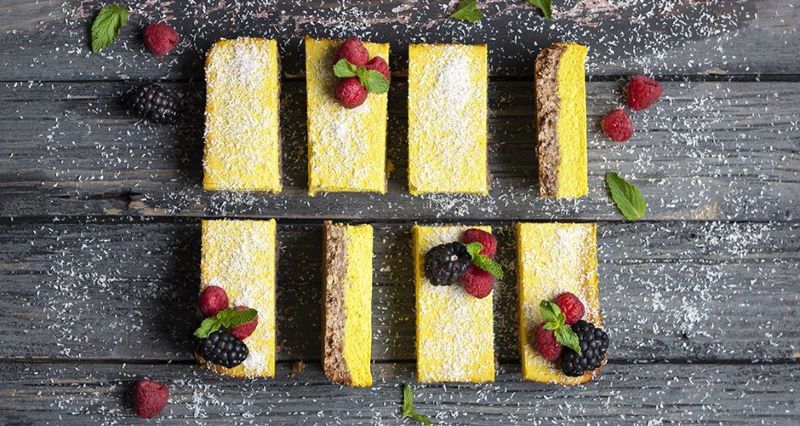 Vegan μπάρες λεμονιού