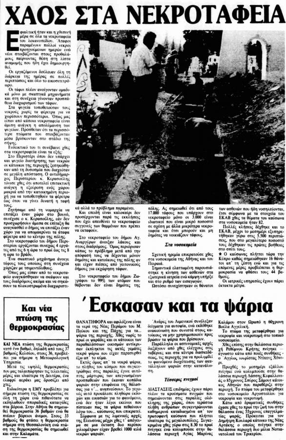 Αυγή 29 ιουλίου 1987 καυσωνας