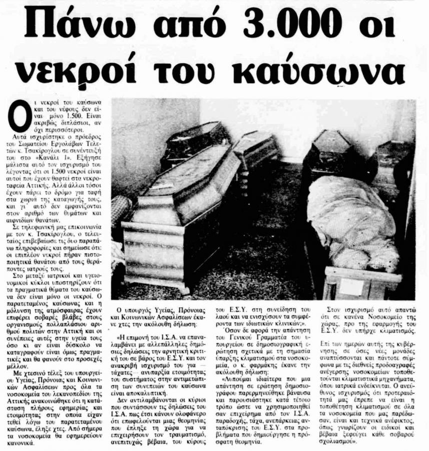 αυγή 1 Αυγούστου 1987 καυσωνας 