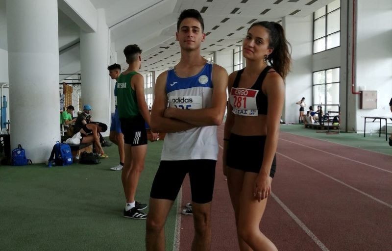 Πάνος Αλυσανδράτος και Αλίκη Σταματελάτου στον τελικό του Πανελλήνιου Πρωταθλήματος Κ18
