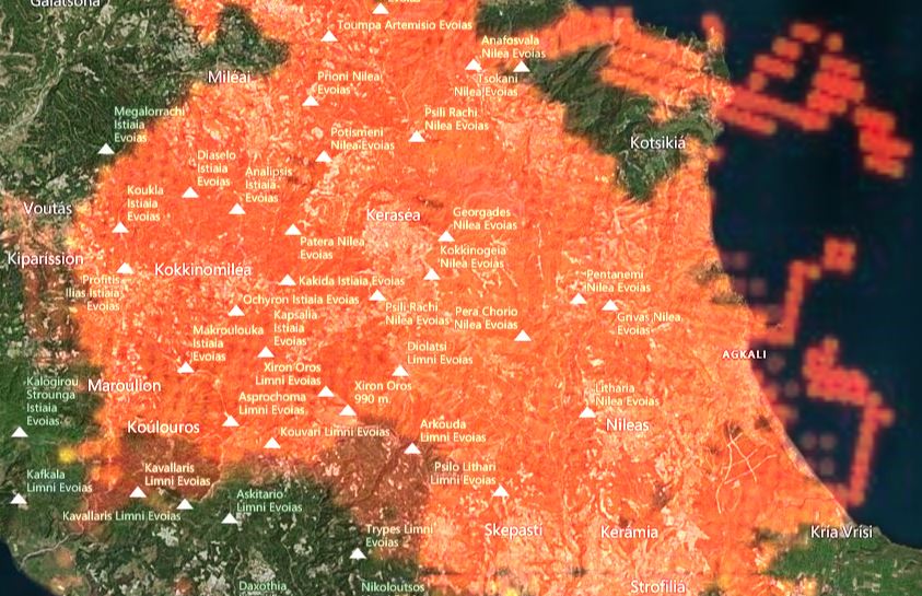 ΖΩΝΤΑΝΑ! Οι φωτιές από το δορυφόρο αυτή την στιγμή…