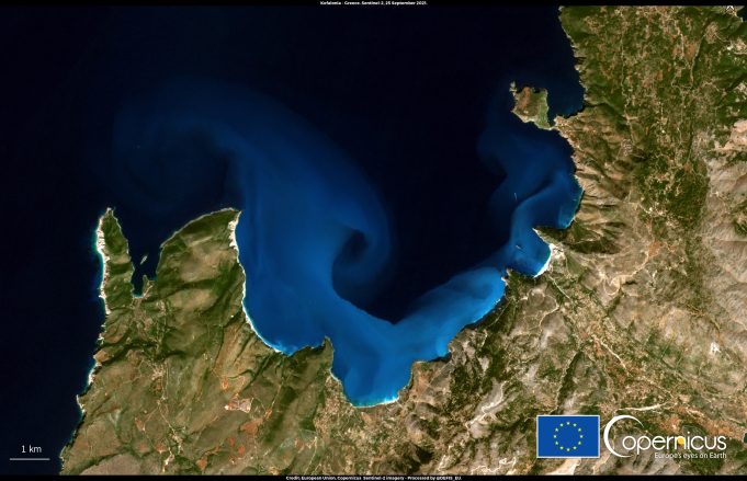 Copernicus: Έτσι φαίνεται η Κεφαλονιά από το διάστημα [εικόνα]