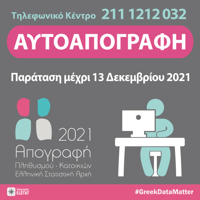 Απογραφή 2021: Παράταση έως τις 13 Δεκεμβρίου