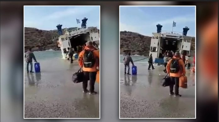 «Εξπρές Σκοπελίτης»: Βίντεο τρόμου με το πλοίο να προσπαθεί να δέσει στη Σχοινούσα με τρικυμία