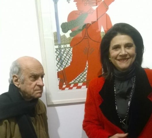 Η Περιφερειάρχης Ρόδη Κράτσα αποχαιρετά τον εμβληματικό ζωγράφο Αλέκο Φασιανό