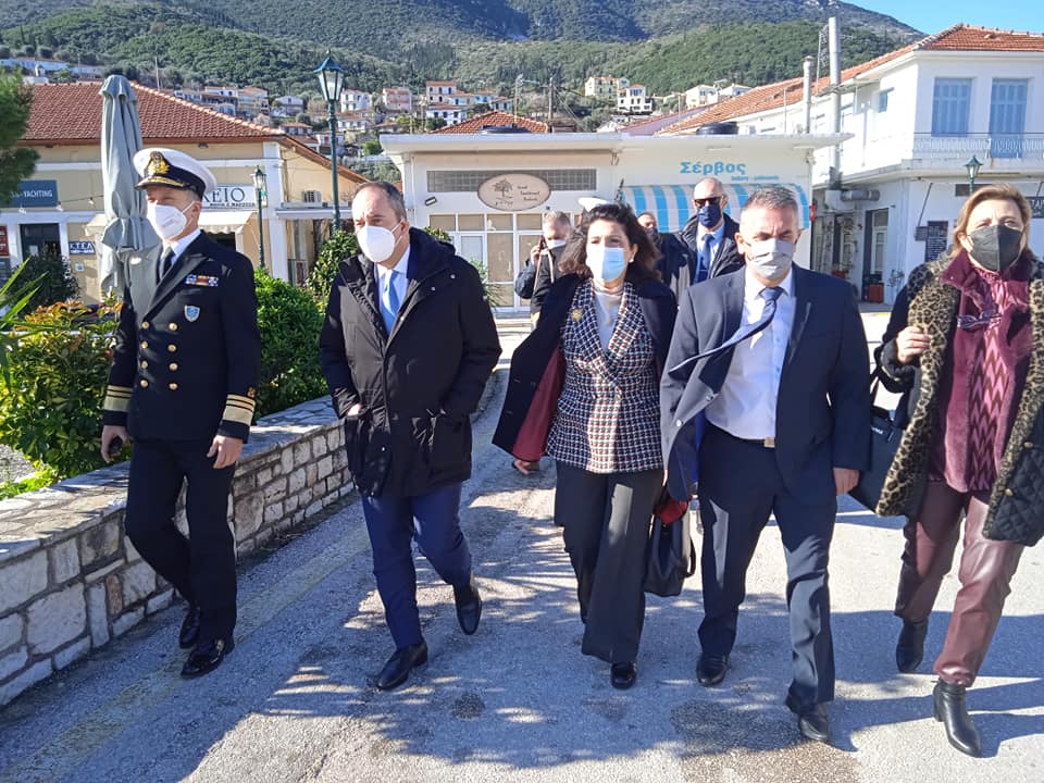 Στην Ιθάκη ο υπουργός Ναυτιλίας Γιάννης Πλακιωτάκης -Παρούσα και η Περιφερειάρχης Ροδη Κράτσα [εικόνες]