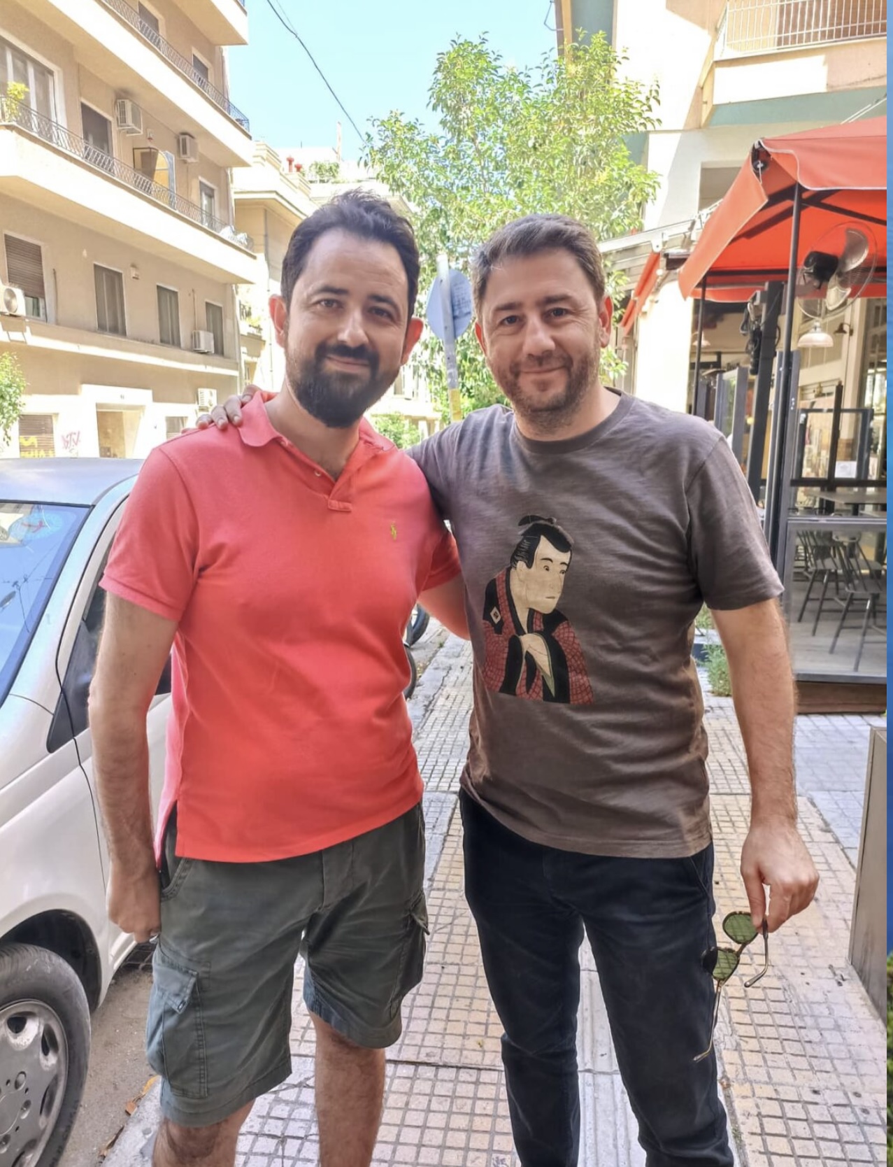 Η «casual» συνάντηση Ανδρουλάκη – Κρητικού στην Αθήνα [εικόνα]