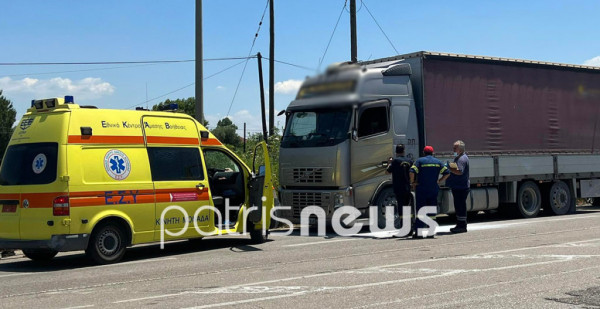 Πύργος: Νταλίκα τυλίχθηκε στις φλόγες στην εθνική οδό