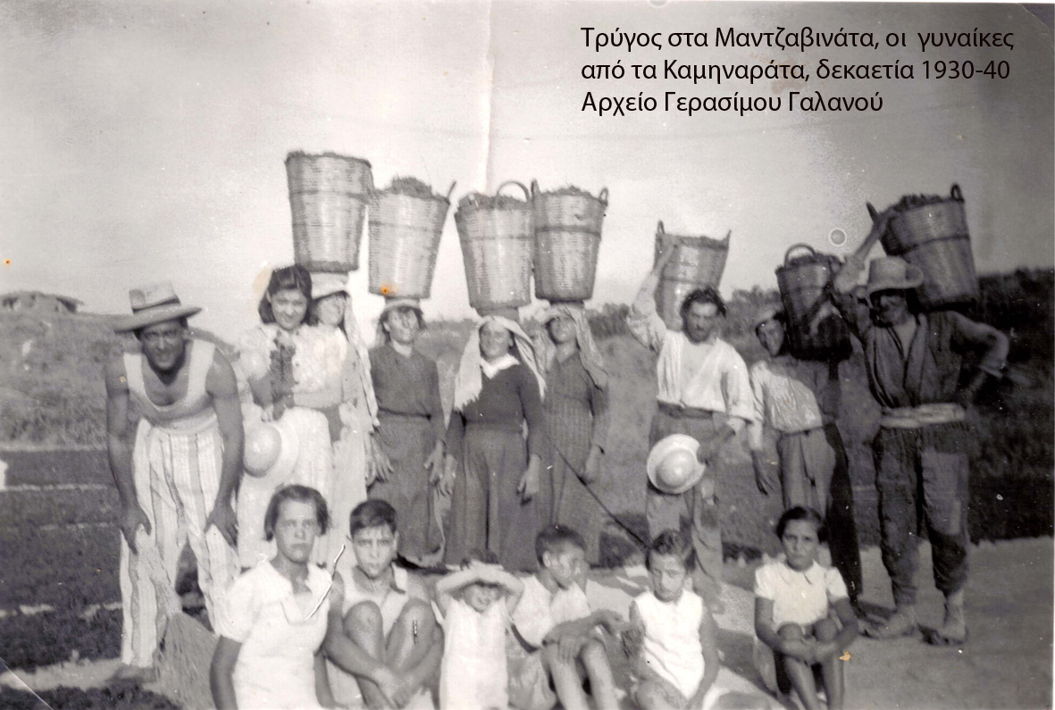 Τρύγος στα Μαντζαβινάτα, γυναίκες από Καμιναράτα