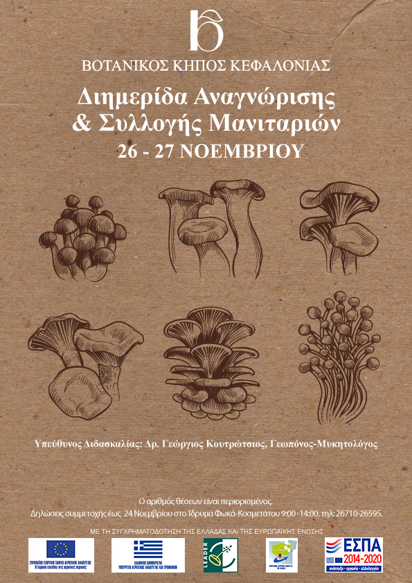 Διημερίδα Αναγνώρισης και Συλλογής Μανιταριών….