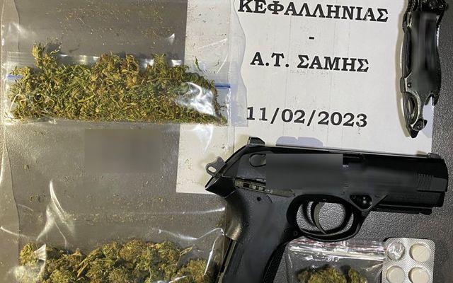 Σάμη: Σύλληψη άνδρα για ναρκωτικά, όπλο και ποικιλία ουσιών στην κατοχή του [εικόνα]