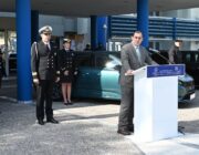 Τελετή παράδοσης οχημάτων μεταφοράς αστυνομικών σκύλων Κ 9 ανίχνευσης ναρκωτικών ουσιών