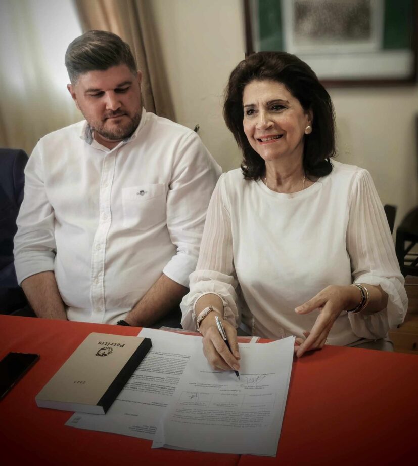 Υπεγράφη από την Περιφερειάρχη Ρόδη Κράτσα η σύμβαση για το έργο της αποκατάστασης της παραλιακής λεωφόρου Γαρίτσας