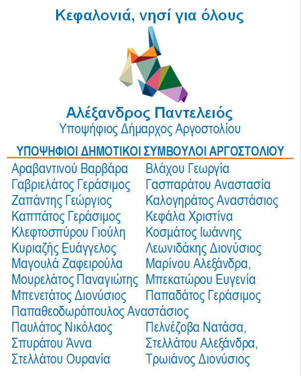 Αυτό είναι το ψηφοδέλτιο του Αλέξανδρου Παντελειού για το δήμο Αργοστολίου -Όλα τα ονόματα