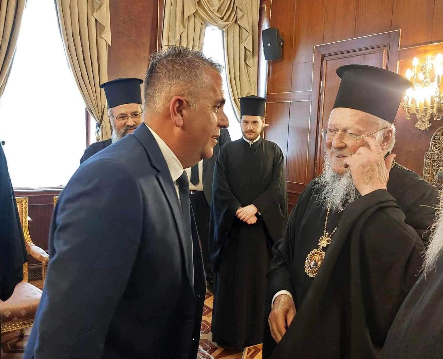 Στο Φανάρι ο δήμαρχος Ιθάκης Διονύσης Στανίτσας -Συνάντηση με τον Πατριάρχη Βαρθολομαίο