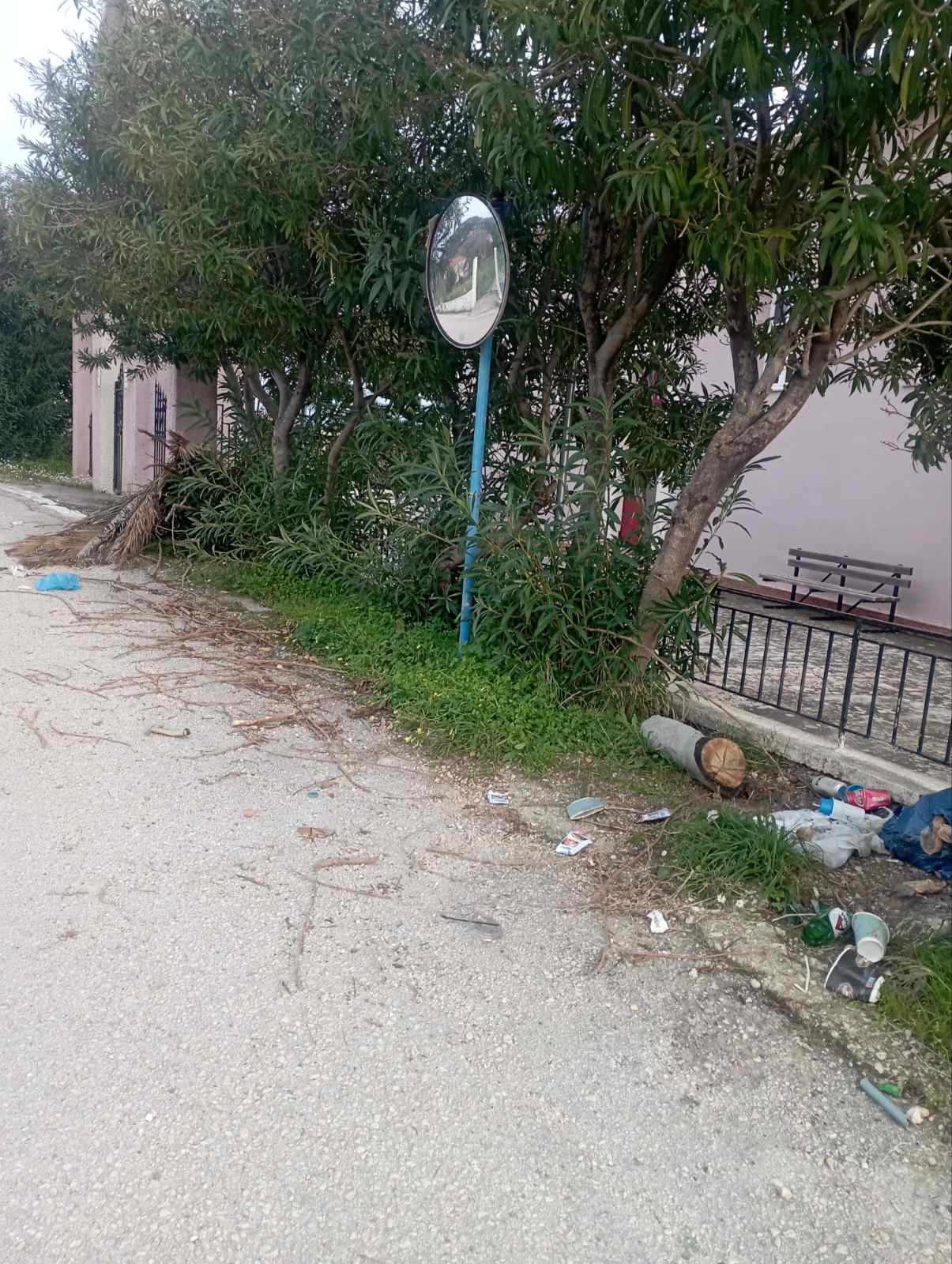 Γνωστοί -άγνωστοι πέταξαν κλαδιά και σκουπίδια έξω από τον ναό του Αγίου Ιωάννη στο Ρατζακλί [εικόνες]