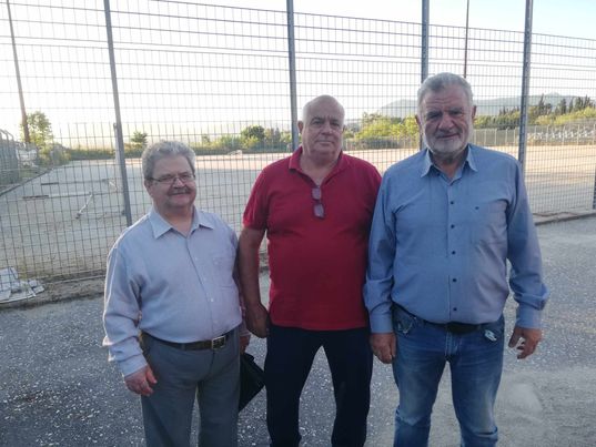 Επίσκεψη αντιπροσωπείας της ΑΝΑΣΑ στο γήπεδο του Κοντοκαλίου