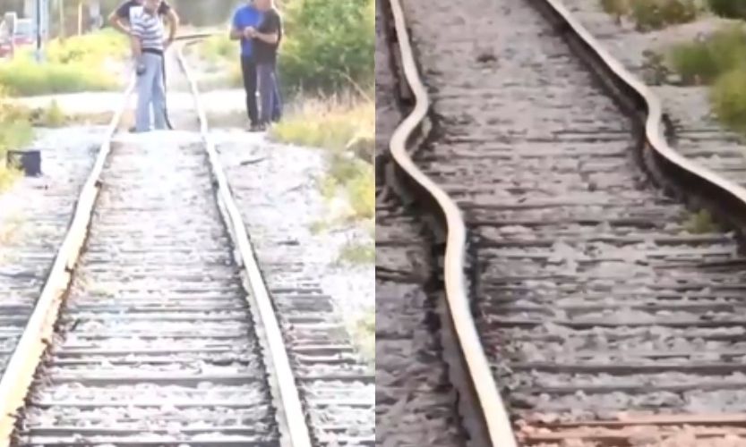Απίστευτες εικόνες στην Πάτρα: Ο καύσωνας «λύγισε» τις γραμμές του τρένου
