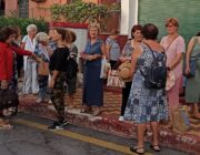 Μέλη  των  ΚΑΠΗ Αργοστολίου και Λειβαθούς, παρευρέθησαν στην τελετή υποδοχής Πατριάρχη στην Ιθάκη
