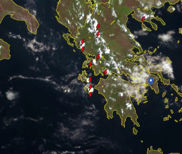 Κάποια έντονα καιρικά φαινόμενα ξεκίνησαν μεταξύ Πόρου και Σκάλας