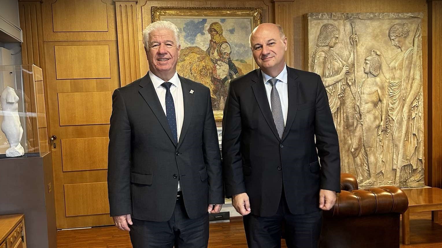 Με τον υπουργό Αγροτικής Ανάπτυξης συναντήθηκε στην Αθήνα ο Περιφερειάρχης Γιάννης Τρεπεκλής