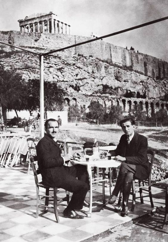 Nikos Kazantzakis and Romanian writer Panait Istrati, under the Acropolis (1928):