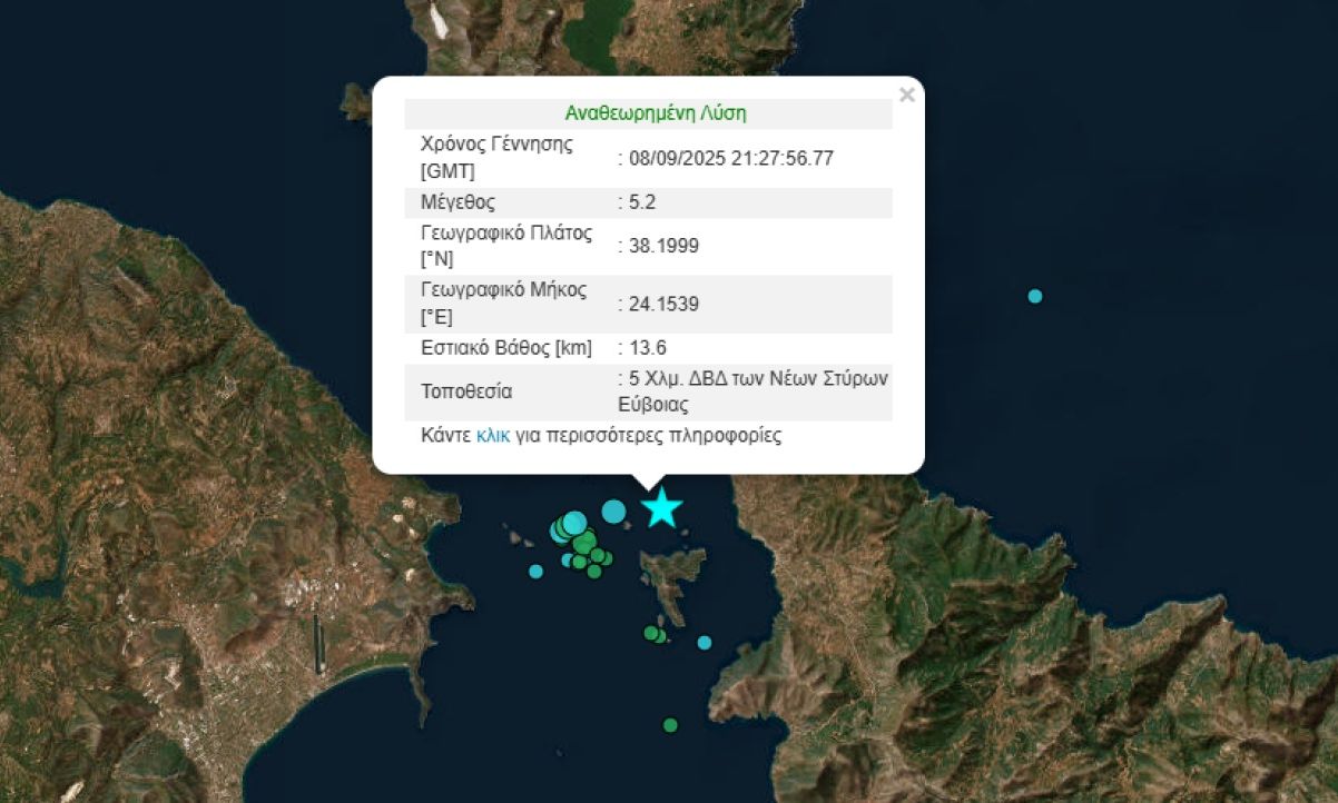 Σεισμός στην Εύβοια: Τουλάχιστον 25 μετασεισμοί μετά τα 5,2 Ρίχτερ – Η εκτίμηση του Ευθύμιου Λέκκα