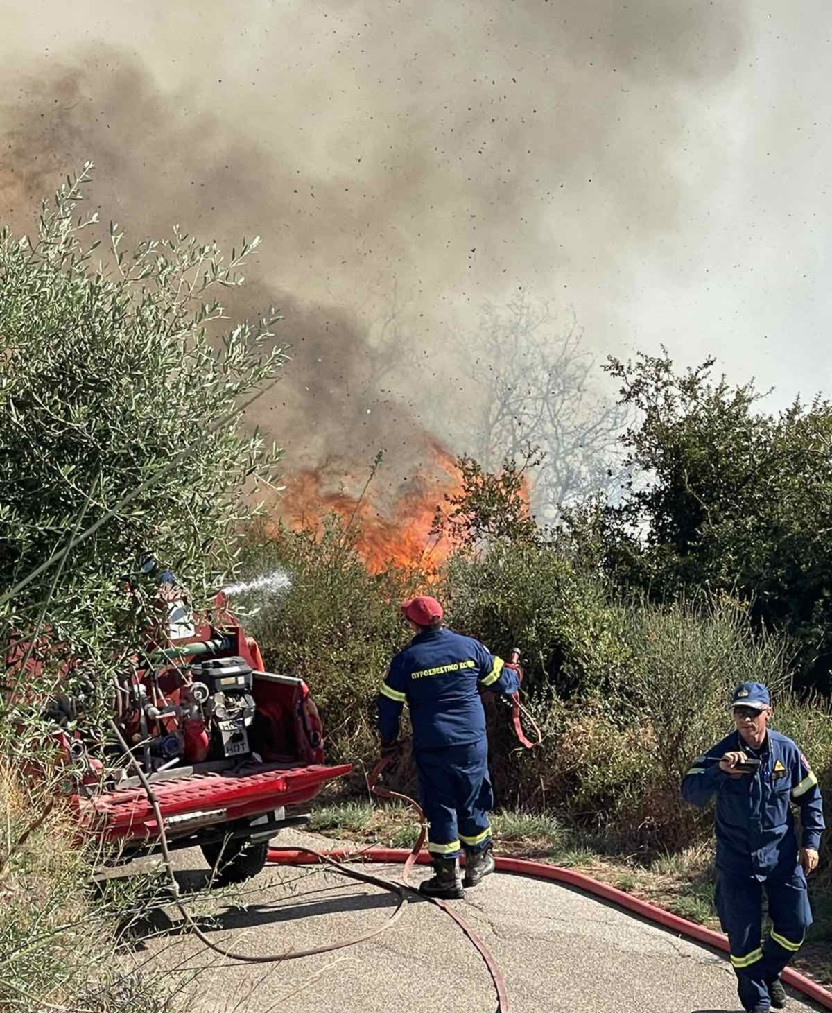 Σβήστηκε η φωτιά που ξέσπασε στη Λειβαθώ
