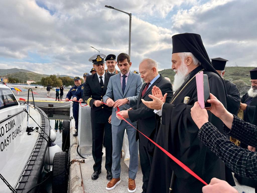 «Ενισχύουμε την ασφάλεια των ακριτών μας» – Εγκαίνια πλωτού ασθενοφόρου στον Άγιο Ευστράτιο
