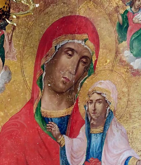 Η εικόνα της Αγίας Άννας στο ομώνυμο ναΰδριο στα Λέπεδα-Ληξουρίου