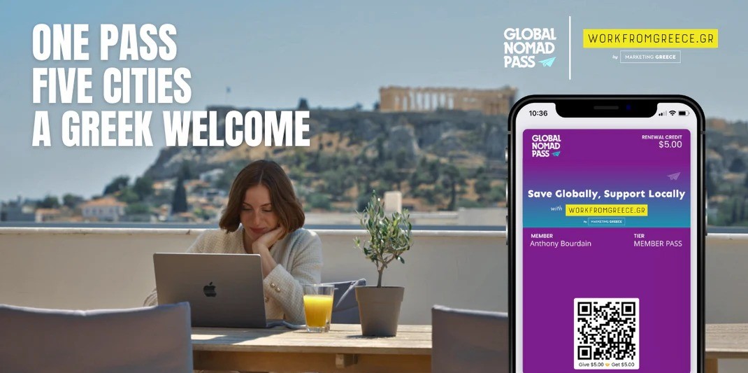 Το WORKFROMGREECE.GR και το Global Nomad Pass, το διεθνές πρόγραμμα προνομίων και ανταμοιβής για Digital Nomads, ενώνουν δυνάμεις