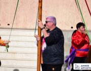 Ο Πολιτιστικός Σύλλογος Βλαχάτων «Ο Αίνος» διοργάνωσαν παραδοσιακή Μάσκαρα στην πλατεία του χωριού.