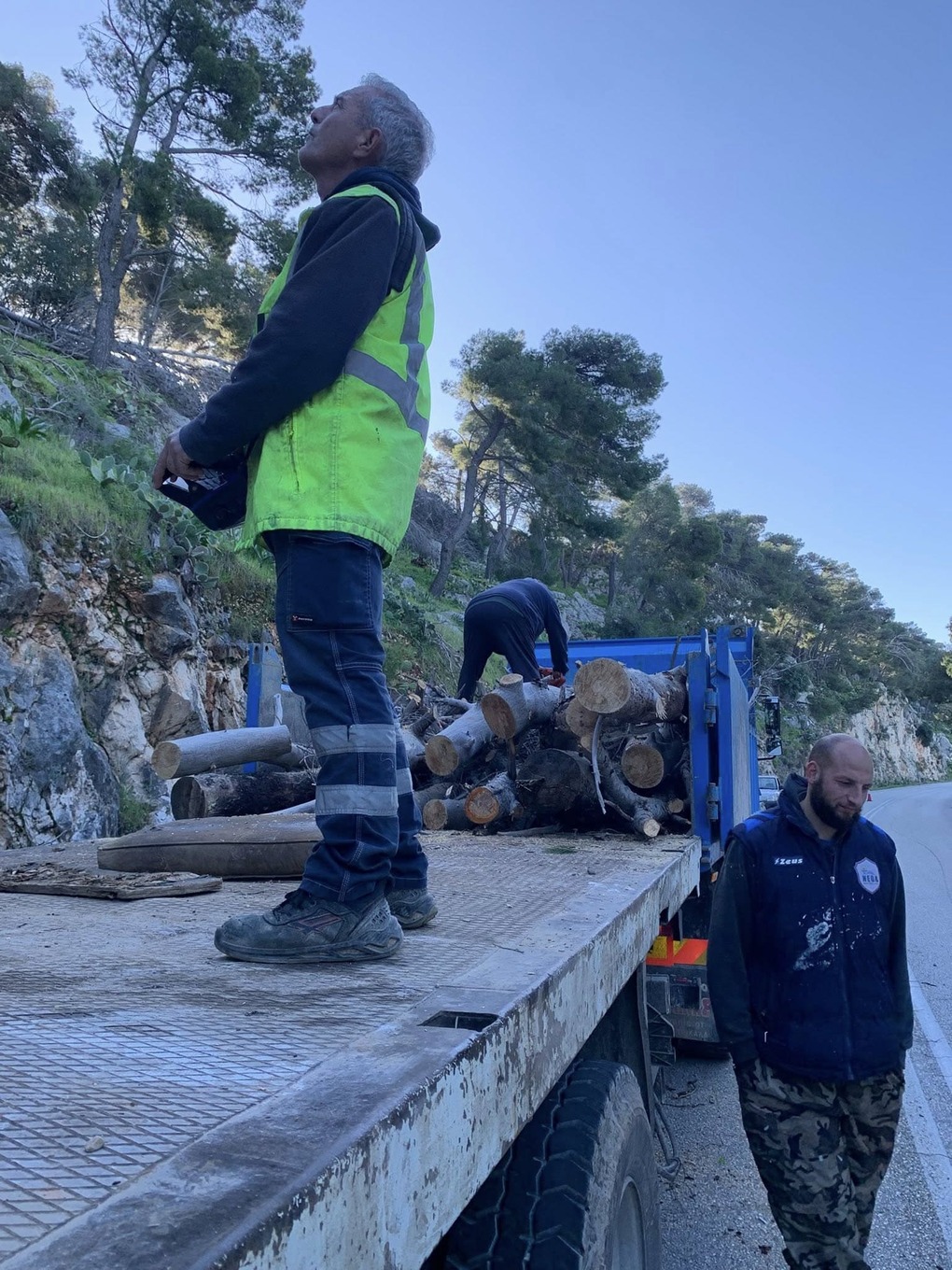 Καθαρισμός πεσμένων δέντρων από τον Ιανό
