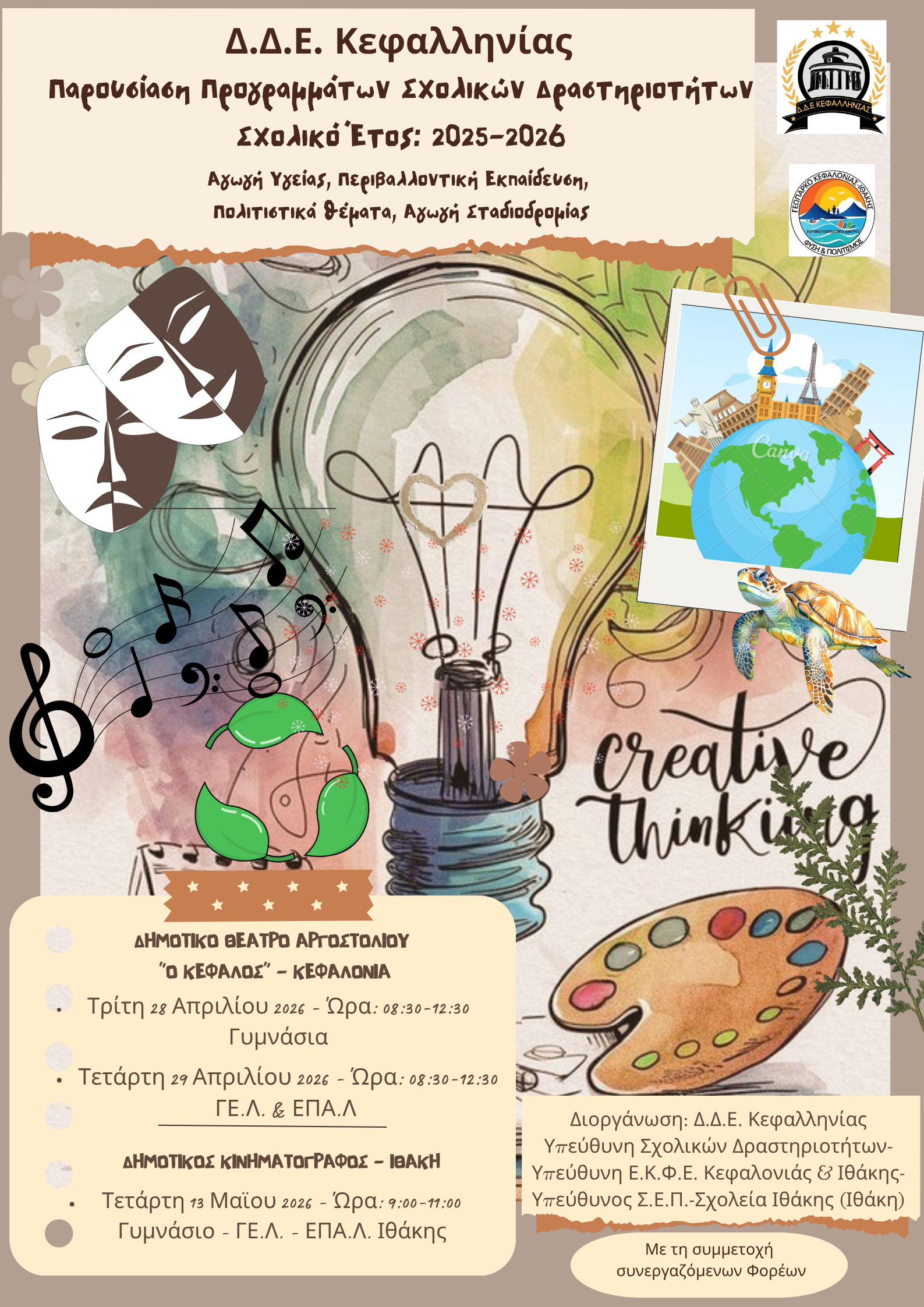 Εκδήλωση Παρουσίασης Προγραμμάτων Σχολικών Δραστηριοτήτων της Δ.Δ.Ε