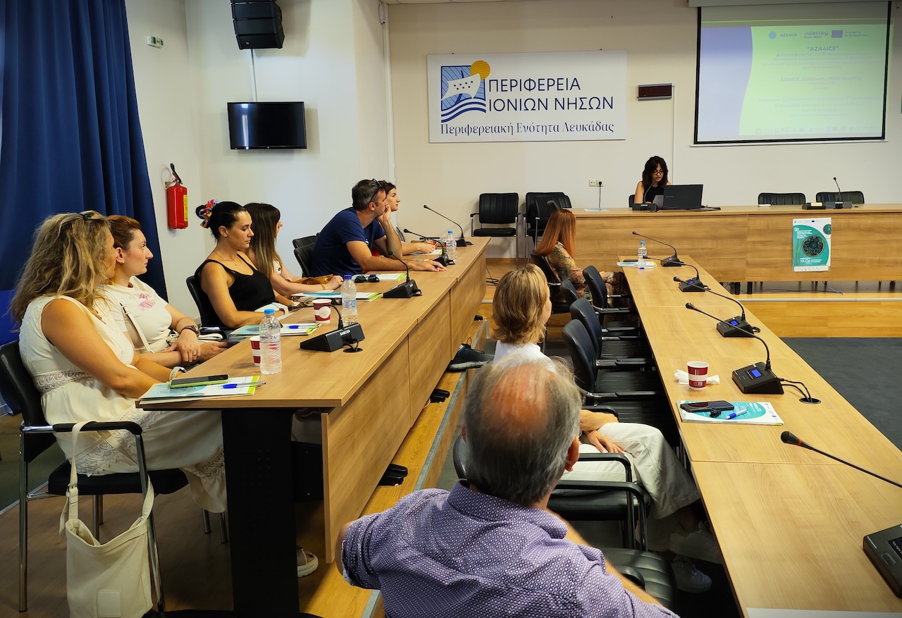 Η Περιφέρεια Ιονίων Νήσων πραγματοποίησε την 3η Ανοιχτή Συνάντηση Διαβούλευσης και Εργαστηρίου του έργου AZA4ICE στη Λευκάδα