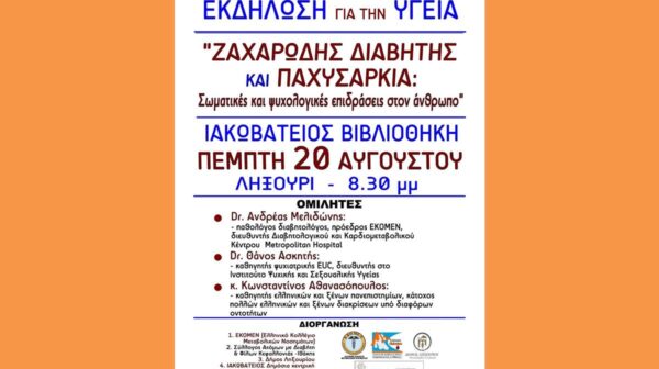 ΕΚΔΗΛΩΣΗ ΤΟΥ ΣΥΛΛΟΓΟΥ ΑΤΟΜΩΝ ΜΕ ΔΙΑΒΗΤΗ
