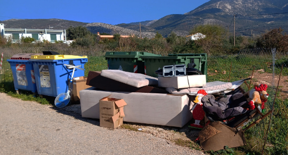 Η περισυλλογή Oγκωδών απορριμμάτων στον Δ