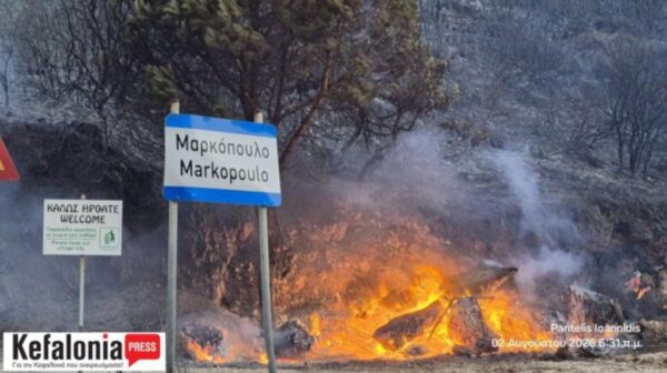 Κεφαλονιά: Η μάχη με τις φλόγες από αέρα και γη (φωτο & video)