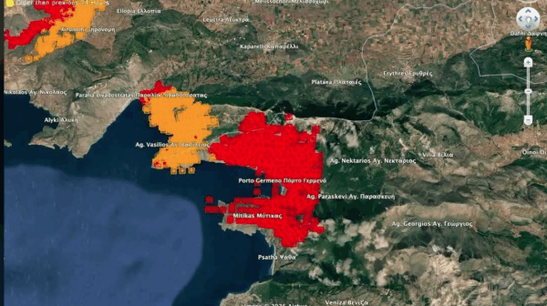 Σηκώθηκαν τα εναέρια μέσα στο Πόρτο Γερμενό: Επιχειρούν εννέα Canadair και τέσσερα ελικόπτερα – Απεγκλωβίστηκαν άτομα με πλοιάρια