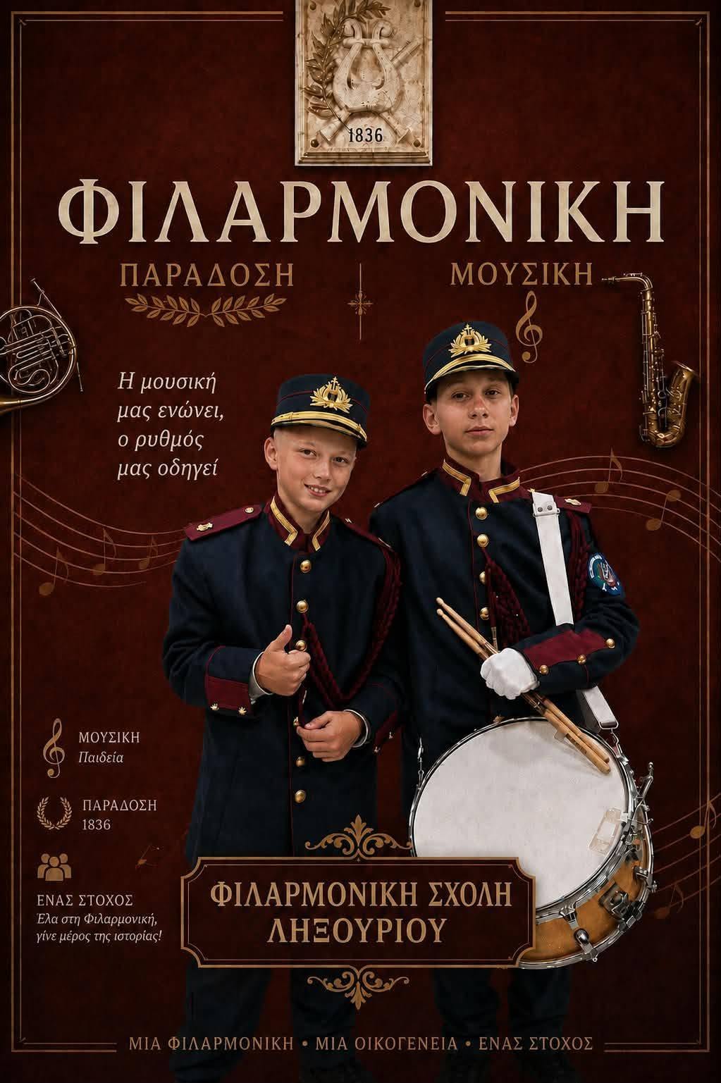 Φιλαρμονική Σχολή Ληξουρίου: ανακοίνωση για εγγραφές νέων μαθητών, για το μουσικό έτος 2026 2027