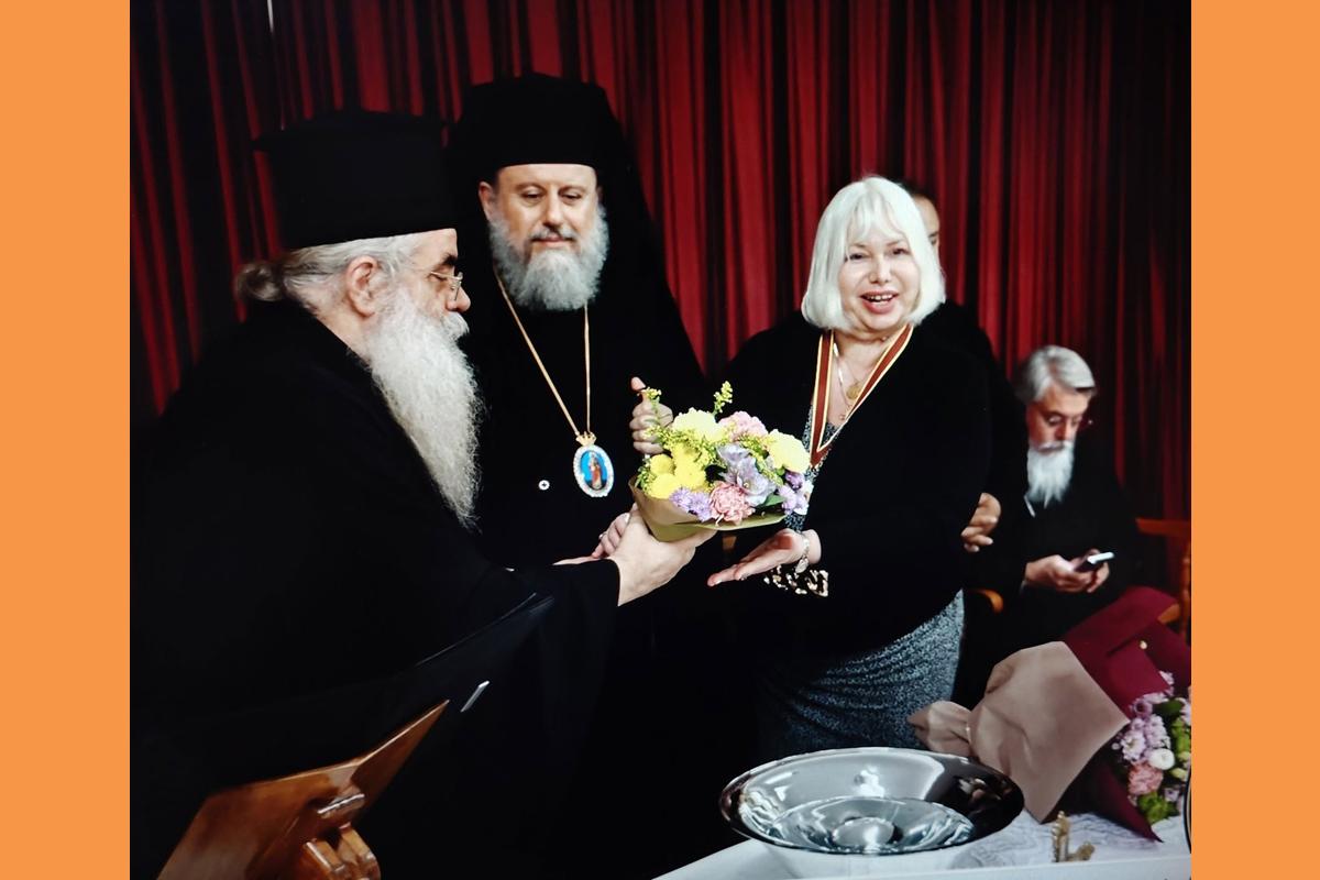 H Mαριλένα Φωκά τιμήθηκε για τις δημιουργίες της στην Αγία Σοφία του Ν.Ψυχικού .