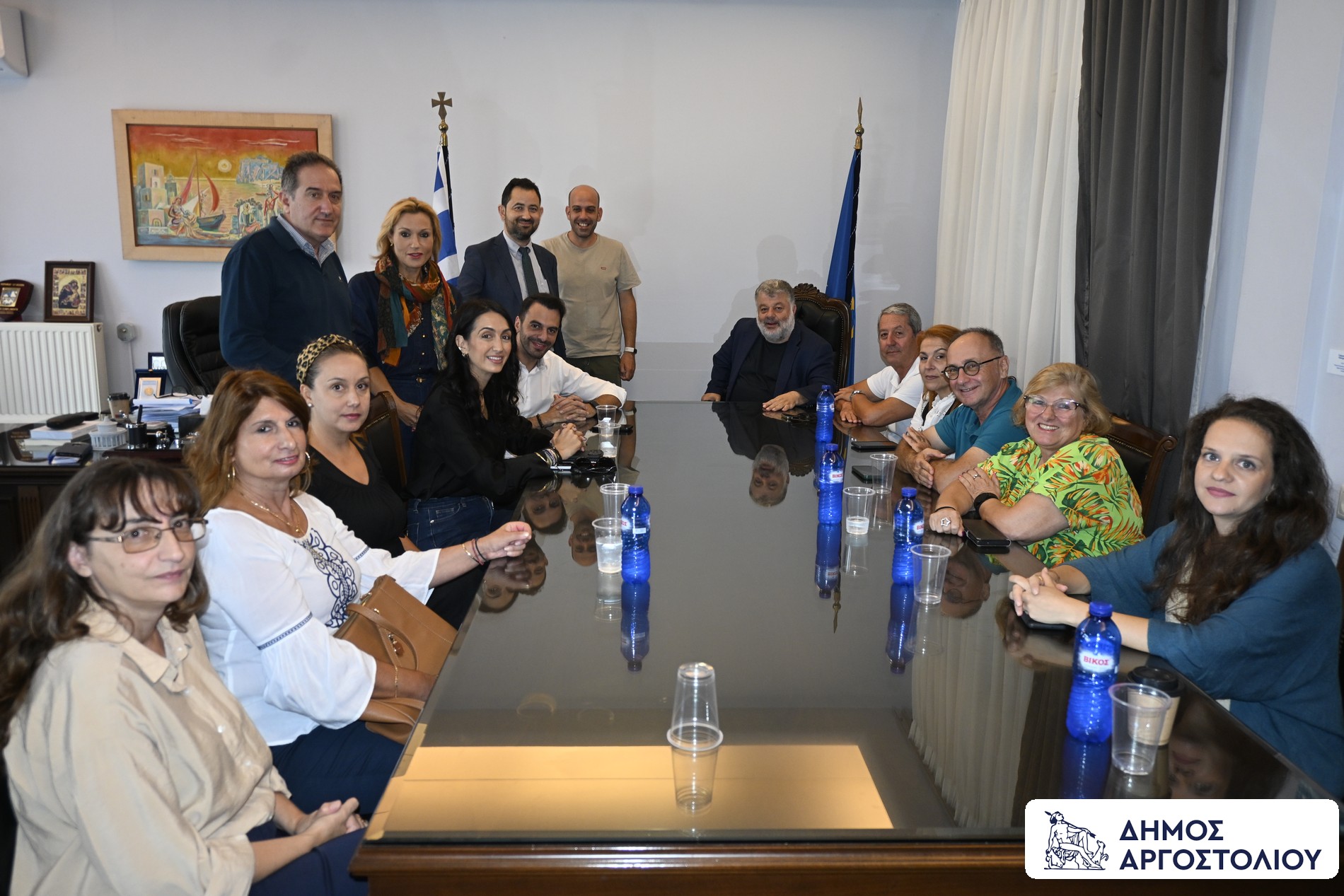 Συνάντηση Δημάρχου Αργοστολίου με τους βουλευτές του ΠΑΣΟΚ Μανώλη Χριστοδουλάκη και Κατερίνα Σπυριδάκη