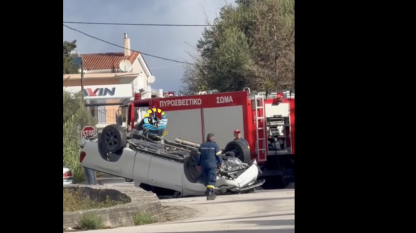 Τροχαίο ατύχημα στην περιοχή της Άμμουσας -Αγροτικό όχημα αναποδογύρισε στο οδόστρωμα