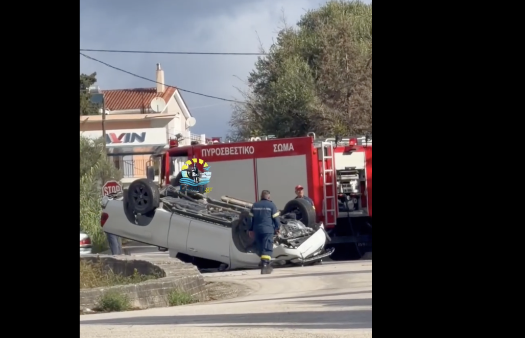 Τροχαίο ατύχημα στην περιοχή της Άμμουσας  Αγροτικό όχημα αναποδογύρισε στο οδόστρωμα